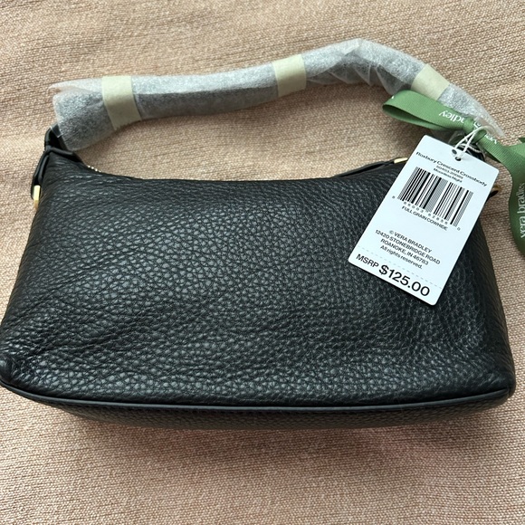 NWT Vera Bradley Leather Roxbury Crescent Crossbody Handbag Moonless Night - Picture 5 of 8